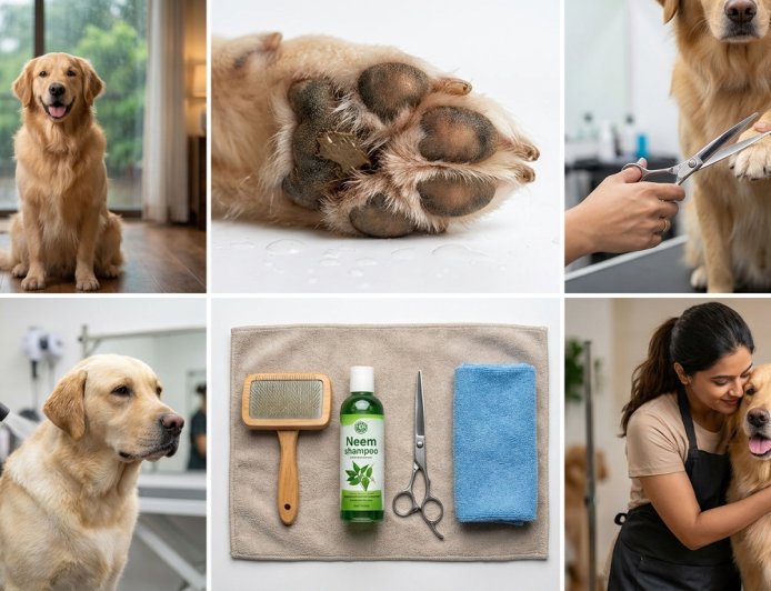 Professional Monsoon Grooming at Home: The 11-Step Deep Clean to Kill "Wet Dog Smell" & Fungus