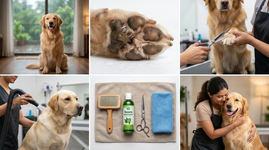Professional Monsoon Grooming at Home: The 11-Step Deep Clean to Kill "Wet Dog Smell" & Fungus